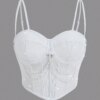 Бяло корсетно бюстие