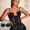 Sxy висока чаша корсет жени лято